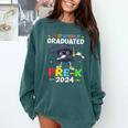 I Just Officially Graduated Pre k Graduation 2024 Pre-K Kids Comfort Colors Sweatshirt Blue Spruce