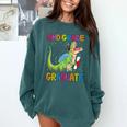 Kids 2nd Grade Graduate Dinosaur Trex 2nd Grade Graduation Comfort Colors Sweatshirt Blue Spruce