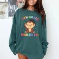 Kids 8th Grade Nailed It Monkey Graduation Comfort Colors Sweatshirt Blue Spruce