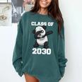 Kids Class Of 2030 Shirt Graduation Dabbing Panda Shirt Comfort Colors Sweatshirt Blue Spruce