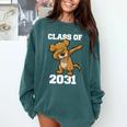 Kids Class Of 2031 Shirt Graduation Dabbing Dog Shirt Comfort Colors Sweatshirt Blue Spruce