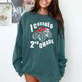 Kids I Crushed 2nd Grade Monster Truck School Graduation Comfort Colors Sweatshirt Blue Spruce
