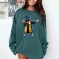 Kids HBCU Boys Grad Dabbing Graduation Comfort Colors Sweatshirt Blue Spruce