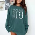 Kids Kindergarten Class Of 2018 Cute Graduation Comfort Colors Sweatshirt Blue Spruce