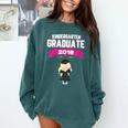 Kids Kindergarten Graduate 2018 Graduation Girls Comfort Colors Sweatshirt Blue Spruce