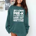 Kids Last Day Pre-K Kindergarten Here I Come Graduation Comfort Colors Sweatshirt Blue Spruce