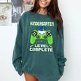 Kindergarten Graduation Level Complete Gamer Class 2024 Kids Comfort Colors Sweatshirt Blue Spruce