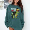 Kindergarten Grawrduate Dinosaur Graduation Cap Shirt Comfort Colors Sweatshirt Blue Spruce