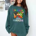 Kindergarten Level Complete Last Day Of School Graduation Comfort Colors Sweatshirt Blue Spruce