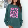 Last Day Of School Teacher Students School Graduation Groovy Comfort Colors Sweatshirt Blue Spruce