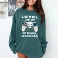 Last Days Of School Graduation Kindergarten Gamer Boys Kids Comfort Colors Sweatshirt Blue Spruce