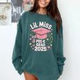 Little Miss Pre-K Grad 2025 Preschool Graduation Girls Kids Comfort Colors Sweatshirt Blue Spruce