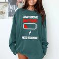 Low Social Battery Need Recharge Introvert Self-Care Comfort Colors Sweatshirt Blue Spruce