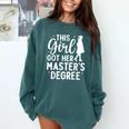 Masters Degree Art For Women Girls Masters Degree Graduation Comfort Colors Sweatshirt Blue Spruce