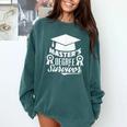 Master's Degree Survivor College Graduation Comfort Colors Sweatshirt Blue Spruce