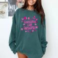 Masters Graduation Educated Latina Chingona Con Diploma Comfort Colors Sweatshirt Blue Spruce
