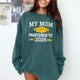 My Mom Mastered It Class Of 2026 Family Masters Graduation Comfort Colors Sweatshirt Blue Spruce