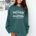 Mom Masters Graduation Wife Mother MSW Social Work Comfort Colors Sweatshirt Blue Spruce