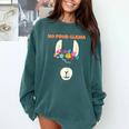No Prob Llama Birthday Graduation Women Kids Girls Comfort Colors Sweatshirt Blue Spruce