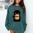 Nope Coffee Cat – Introvert Humor Monday Kitty Comfort Colors Sweatshirt Blue Spruce Nope Coffee Cat – Introvert Humor Monday Kitty Comfort Colors Sweatshirt Blue Spruce