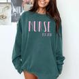 Nurse Est 2018 New Nurse Graduation Shirt Comfort Colors Sweatshirt Blue Spruce