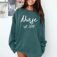NURSE EST 2018 New Nursing School Graduation Shirt Comfort Colors Sweatshirt Blue Spruce