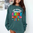 I Officially Graduated Kindergarten Graduation 2024 Comfort Colors Sweatshirt Blue Spruce