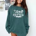 Now One Degree Hotter 2021 College Graduation Comfort Colors Sweatshirt Blue Spruce