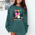 Peace Out 2nd Grade Graduation Last Day School Second Grade Comfort Colors Sweatshirt Blue Spruce