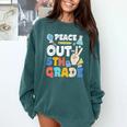 Peace Out 5th Grade Fifth Grade Graduation T-Shirt Comfort Colors Sweatshirt Blue Spruce