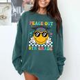 Peace Out 5th Grade Graduation Last Day Of School Comfort Colors Sweatshirt Blue Spruce