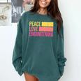 Peace Love Engineering Engineer School Graduation Retro Comfort Colors Sweatshirt Blue Spruce
