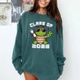 Peace Sign Hand Turtle Class Of 2026 Graduation Comfort Colors Sweatshirt Blue Spruce