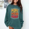People Person Repellant Introvert Premium Comfort Colors Sweatshirt Blue Spruce