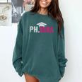 PhDiva PHD Student Graduation Degree Med Law School Comfort Colors Sweatshirt Blue Spruce