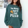 Pizza Lover Saying Introvert Anti Social Humor Foodie Comfort Colors Sweatshirt Blue Spruce