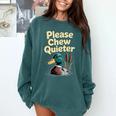 Please Chew Quieter Introvert Duck Lover Comfort Colors Sweatshirt Blue Spruce Please Chew Quieter Introvert Duck Lover Comfort Colors Sweatshirt Blue Spruce