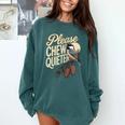 Please Chew Quieter Introverts Casual Everyday Comfort Colors Sweatshirt Blue Spruce Please Chew Quieter Introverts Casual Everyday Comfort Colors Sweatshirt Blue Spruce