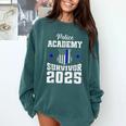 Police Academy Survivor 2025 Graduation Police School Comfort Colors Sweatshirt Blue Spruce