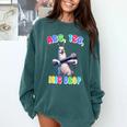 Preschool Graduate Shirt ABC 123 Mic Drop Llama Graduation Comfort Colors Sweatshirt Blue Spruce