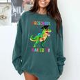 Preschool Graduation Class Of 2022 Graduate Dinosaur Kids Comfort Colors Sweatshirt Blue Spruce