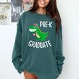 Preschool Graduation Preschooler Dinosaur Pre-K Dino Kids Comfort Colors Sweatshirt Blue Spruce