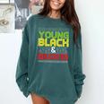 Proud African American Educated Graduation Comfort Colors Sweatshirt Blue Spruce