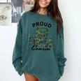 Proud Air Force Cousin Deployment Homecoming Graduation USAF Comfort Colors Sweatshirt Blue Spruce
