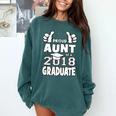 Proud Aunt Of A 2018 Graduate Senior Graduation School Shirt Comfort Colors Sweatshirt Blue Spruce