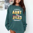 Proud Aunt Of A Class Of 2023 Graduate Graduation Women Comfort Colors Sweatshirt Blue Spruce
