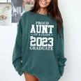 Proud Aunt Graduation Senior 23 Grad Class Of 2023 Comfort Colors Sweatshirt Blue Spruce