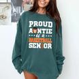 Proud Auntie Of a Basketball Senior 2026 Graduation Gifts Comfort Colors Sweatshirt Blue Spruce
