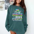 Proud Auntie Of Kindergarten Graduate 2024 Graduation Auntie Comfort Colors Sweatshirt Blue Spruce