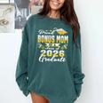 Proud Bonus Mom Of a Class Of 2026 Graduate Graduation 2026 Comfort Colors Sweatshirt Blue Spruce